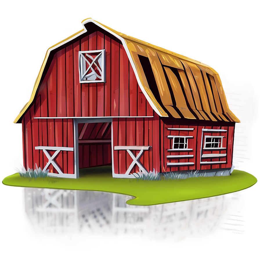 Cartoon Style Barn Png 06122024