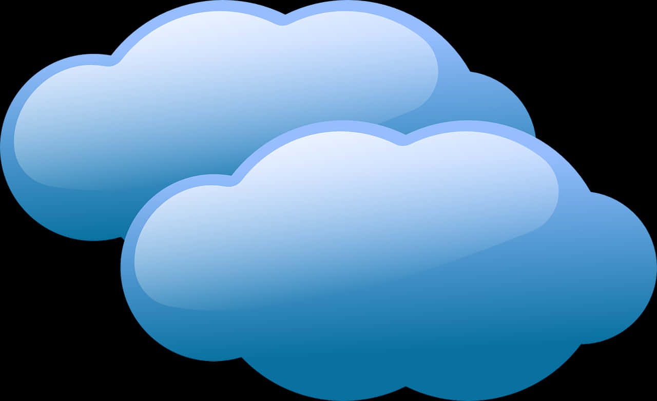 Cartoon Style Blue Clouds