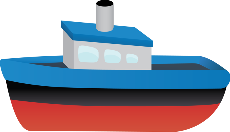 Cartoon Style Colorful Tugboat