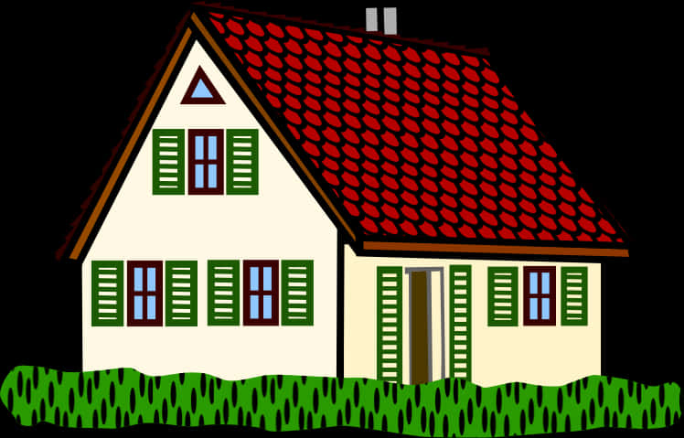 Cartoon Style Cottage Illustration