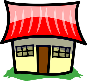 Cartoon Style Cozy House PNG with transparent background
