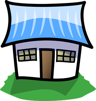 Cartoon Style Cute House Graphic