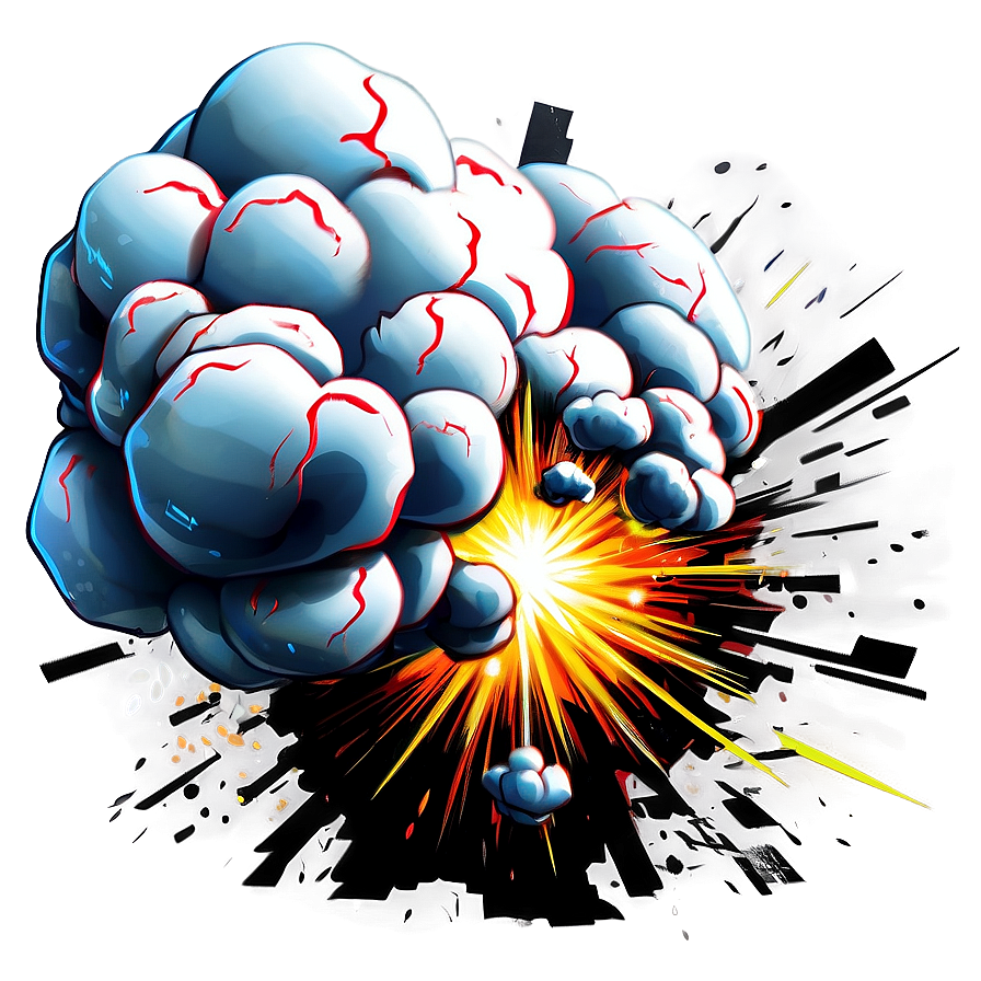 Cartoon Style Explosion Graphic PNG 04302024 PNG with transparent background