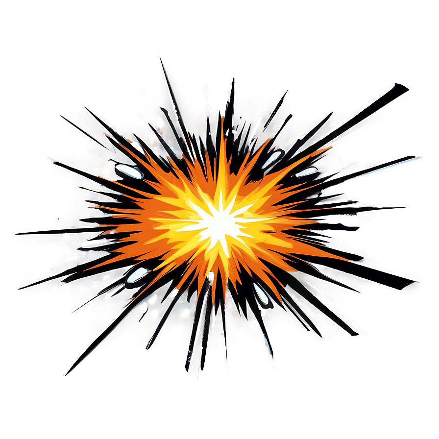 Cartoon Style Explosion Graphic PNG 64 PNG with transparent background