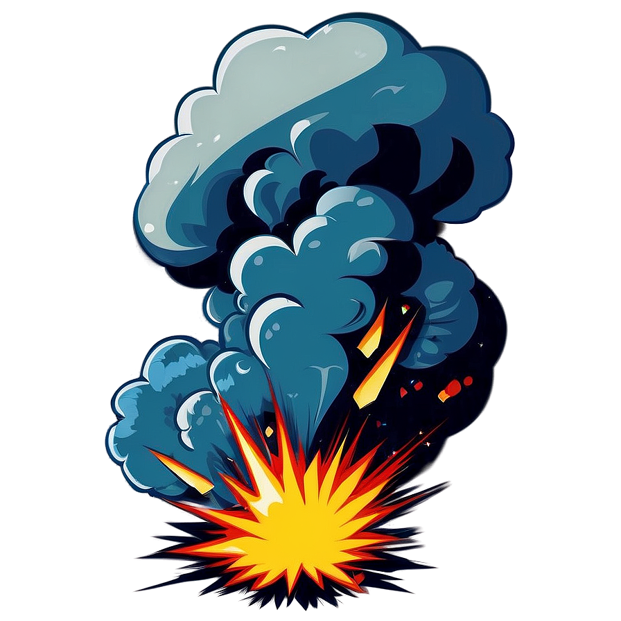 Cartoon Style Explosion Graphic PNG uxe PNG with transparent background