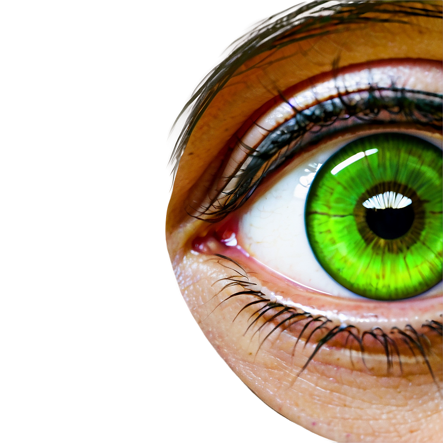 Cartoon Style Green Eye Png 58