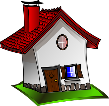 Cartoon Style Home Illustration PNG with transparent background
