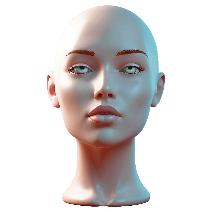 Cartoon Style Mannequin Head Png 06282024