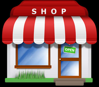 Cartoon Style Shop Front Icon