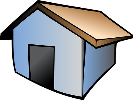 Cartoon Style Simple House PNG with transparent background
