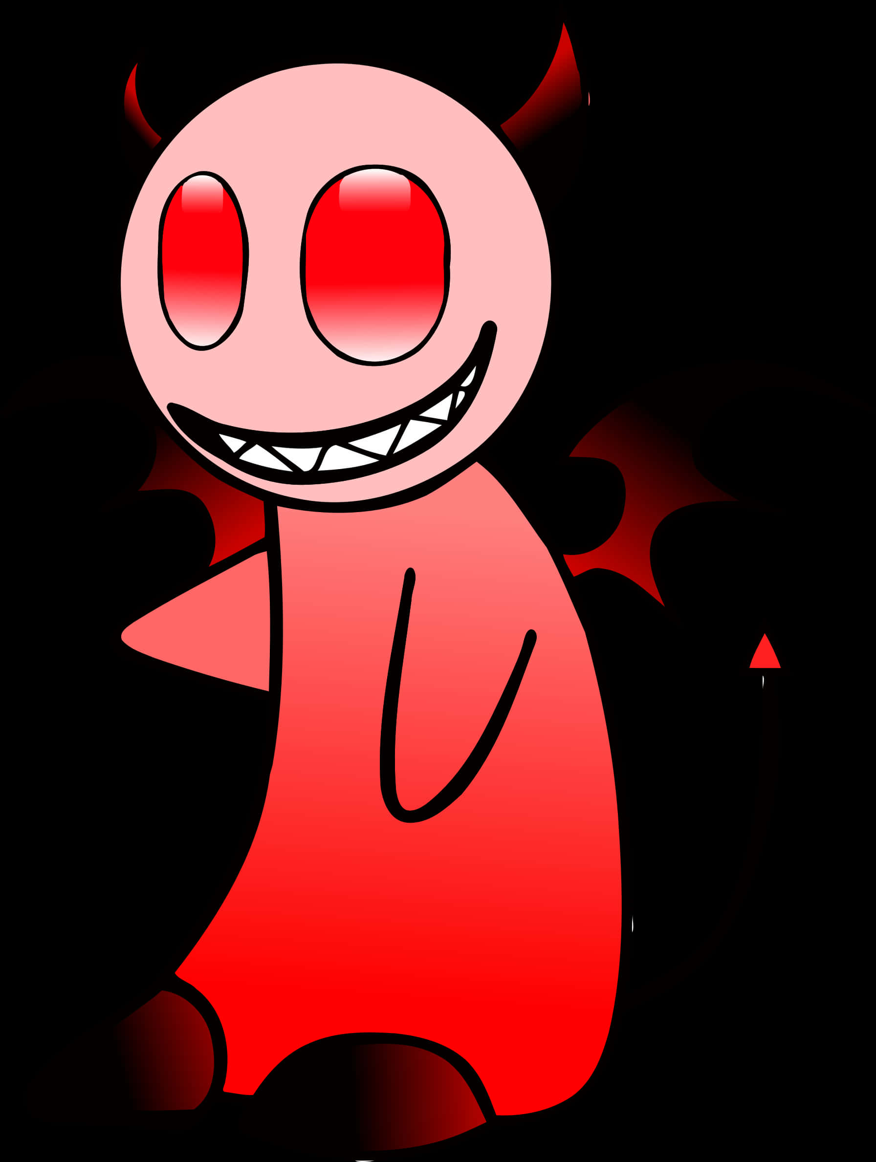 Cartoon Style Smiling Devil Illustration