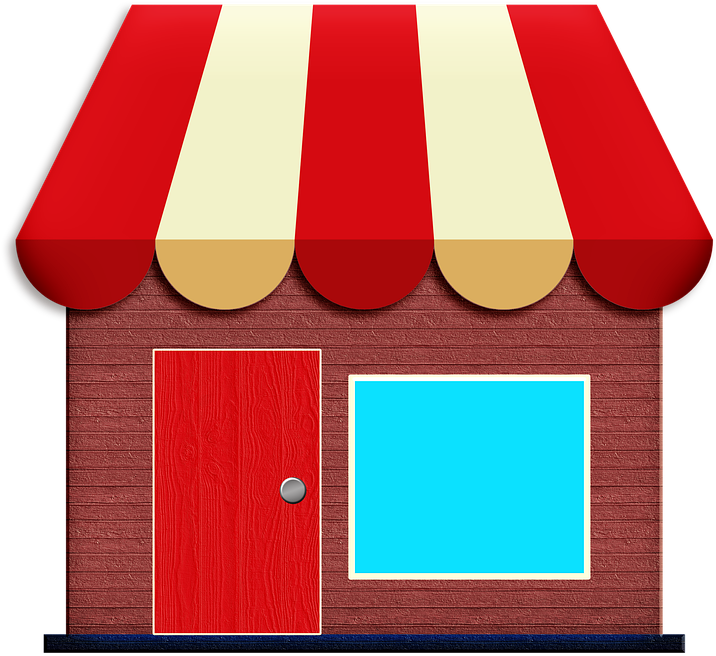 Cartoon Style Storefront PNG with transparent background