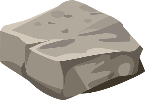 Cartoon Stylized Rocks Illustration PNG with transparent background