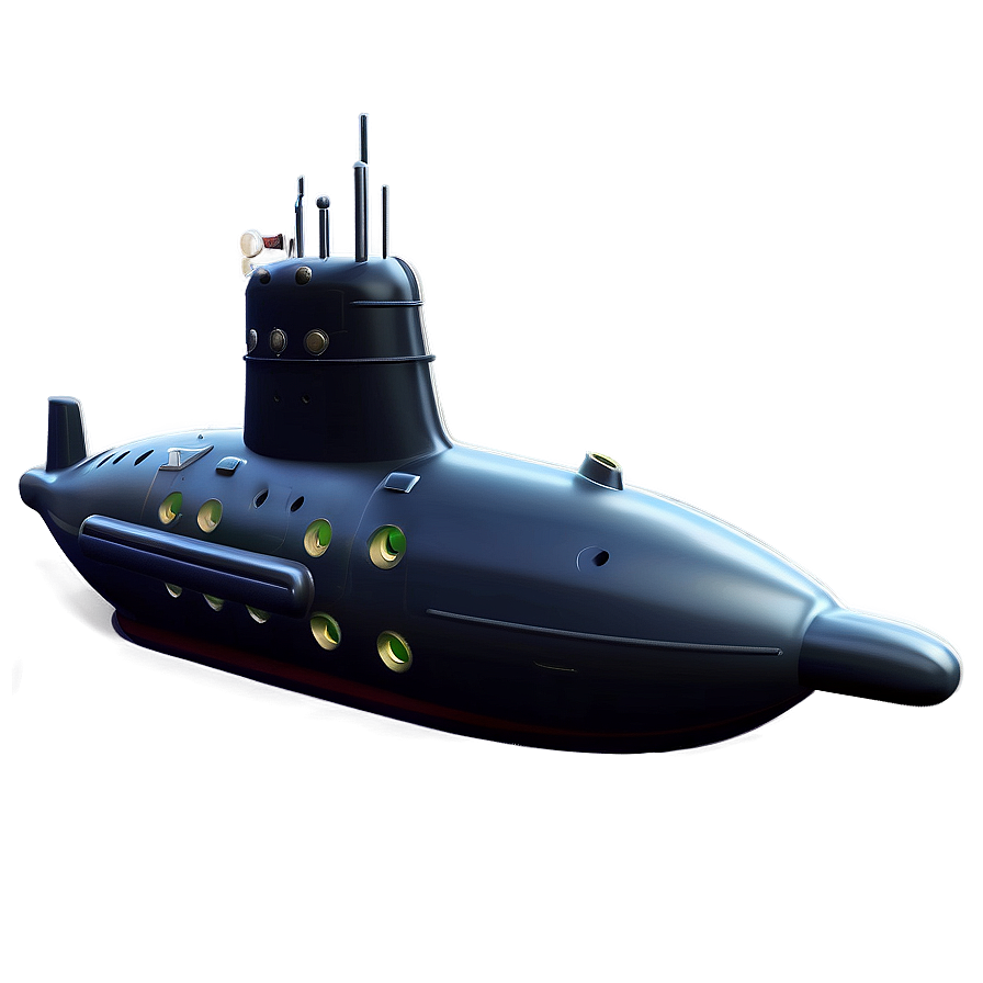 Cartoon Submarine Graphic PNG 05252024 PNG with transparent background
