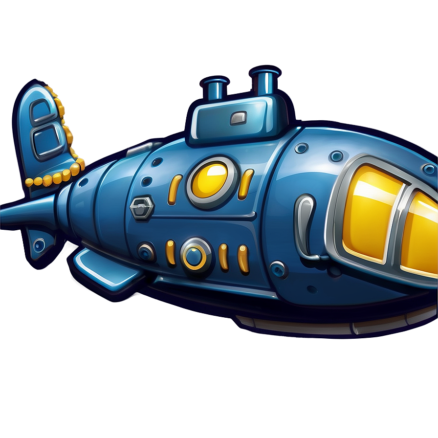 Cartoon Submarine Graphic PNG 81 PNG with transparent background
