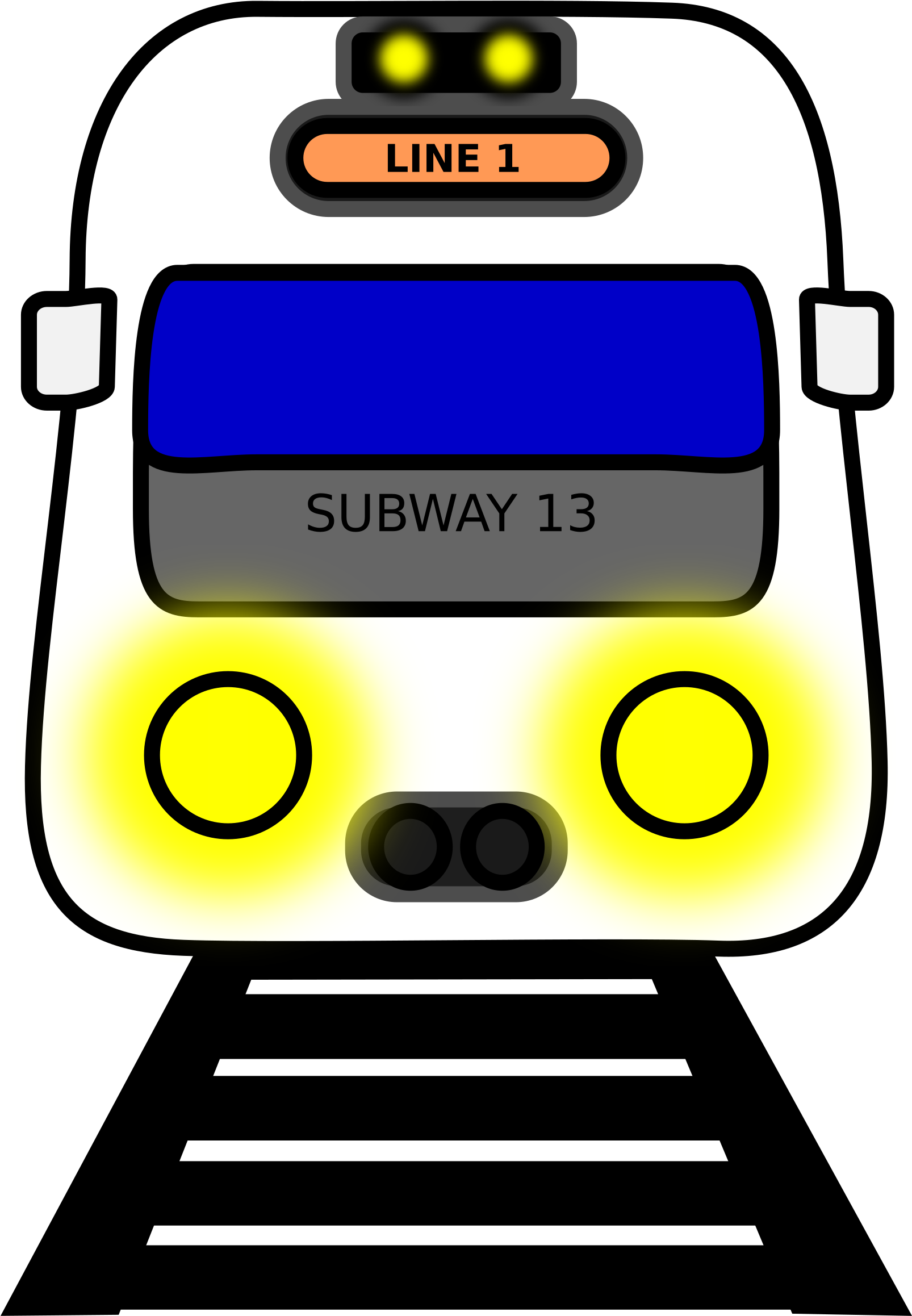 Cartoon Subway Train Front View