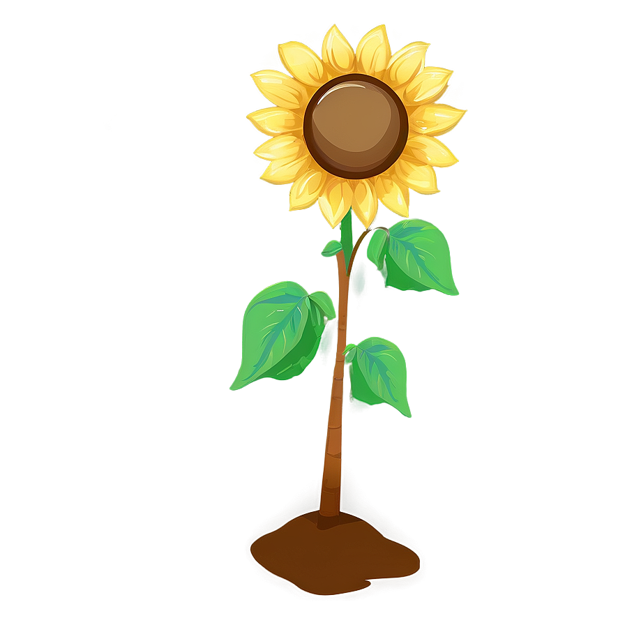 Cartoon Sunflower Character PNG 05252024 PNG image with a transparent background, free high-resolution download