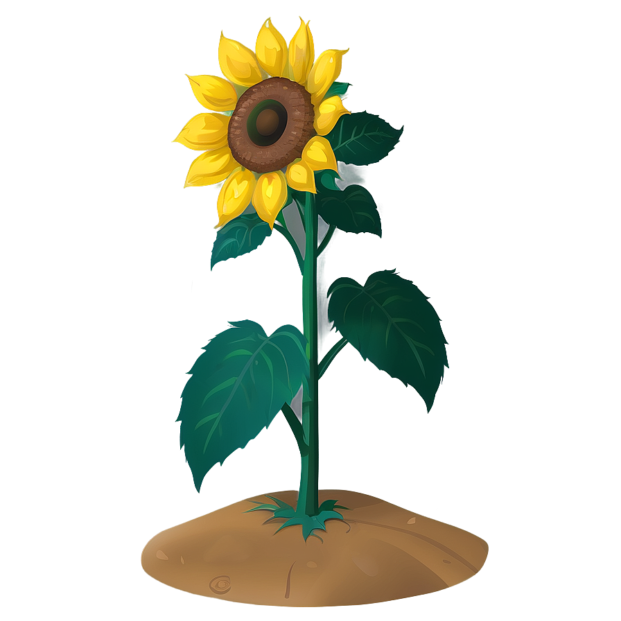 Cartoon Sunflower Character PNG bck68 PNG image with a transparent background, free high-resolution download