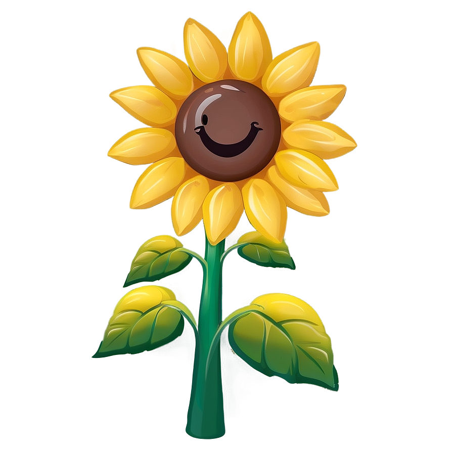Cartoon Sunflower Character PNG lqg75 PNG image with a transparent background, free high-resolution download