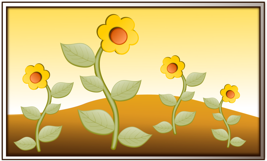 Cartoon Sunflowers Illustration