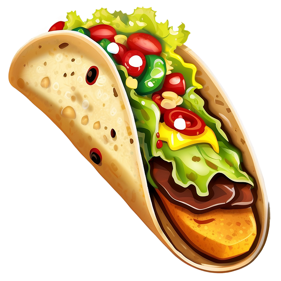 Cartoon Taco Clipart Png 06262024