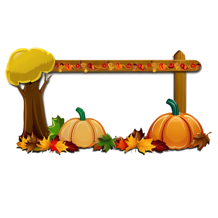 Cartoon Thanksgiving Border Png Syw