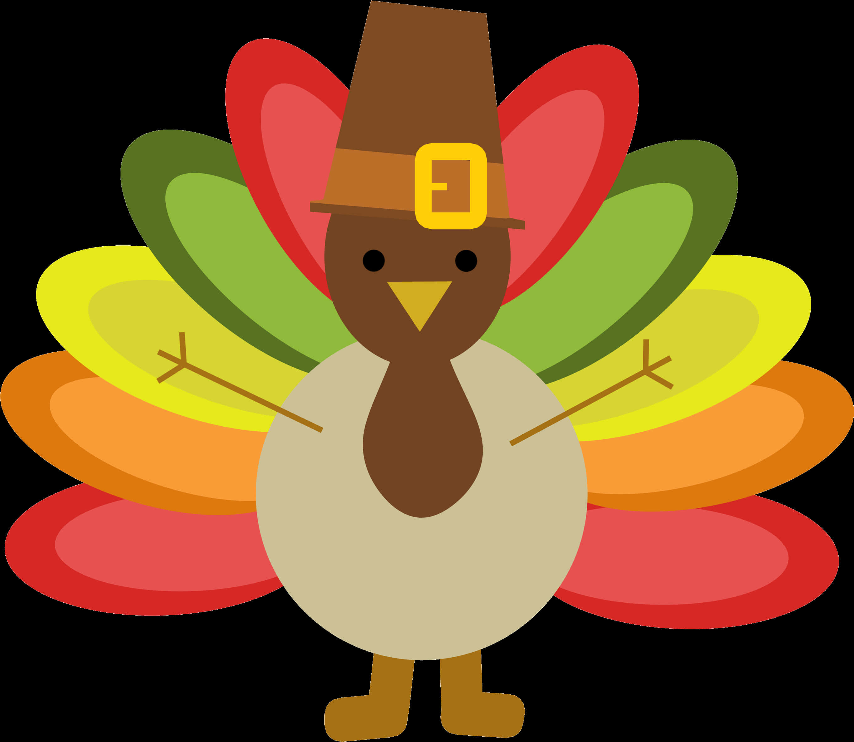 Cartoon Thanksgiving Turkey Illustration