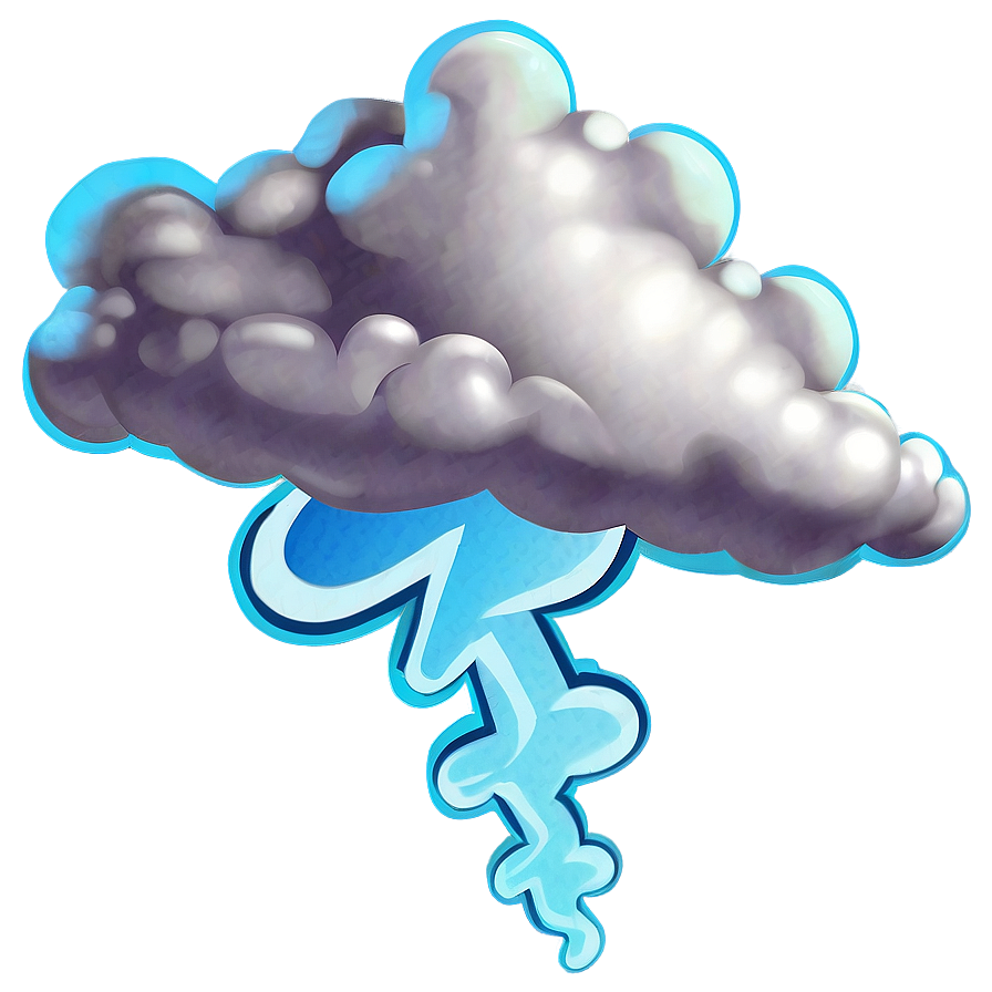 Cartoon Thunder Cloud PNG 05252024 PNG image with a transparent background, free high-resolution download