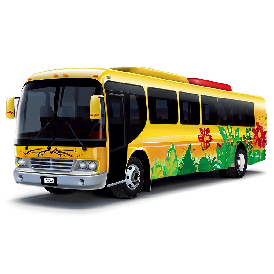 Cartoon Tour Bus Png Inj32