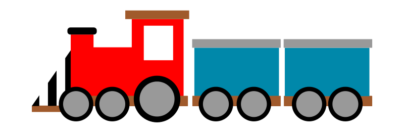 Cartoon Train Illustration PNG with transparent background