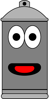 Cartoon Trash Can Character PNG with transparent background