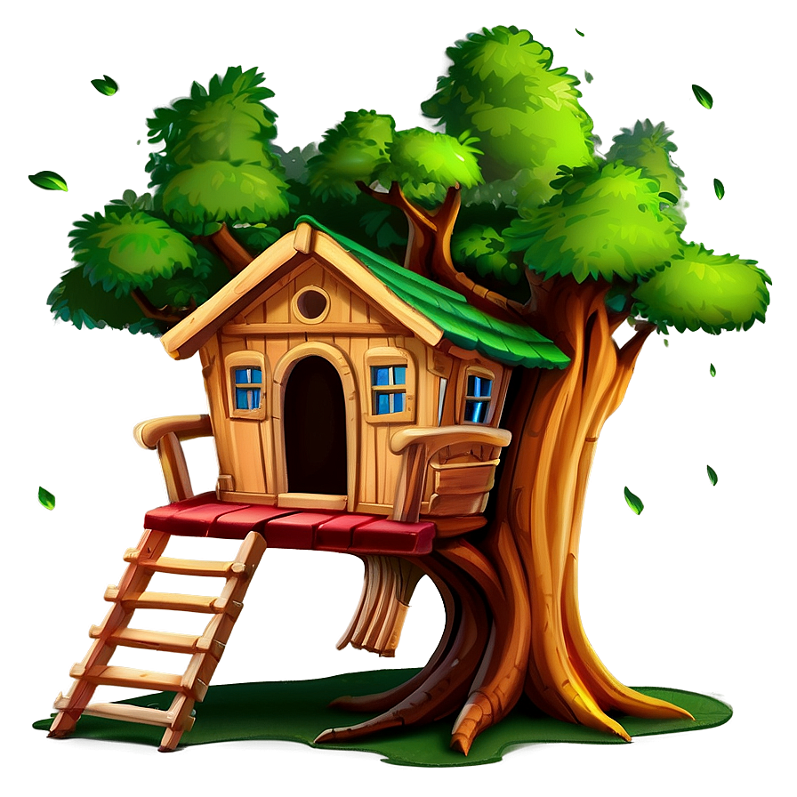 Cartoon Tree House PNG 06282024 PNG image with a transparent background, free high-resolution download