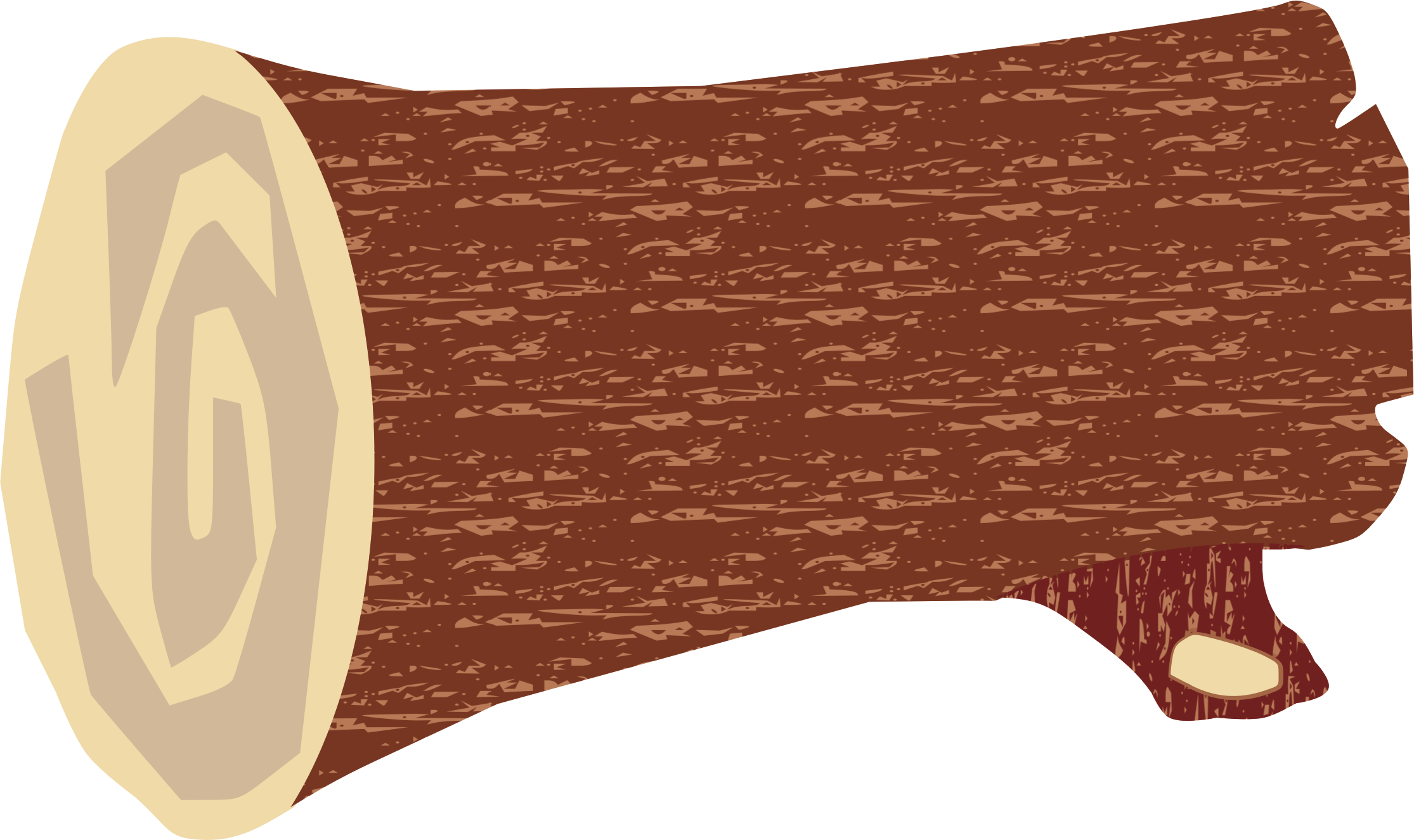 Cartoon Tree Log Cross Section PNG with transparent background