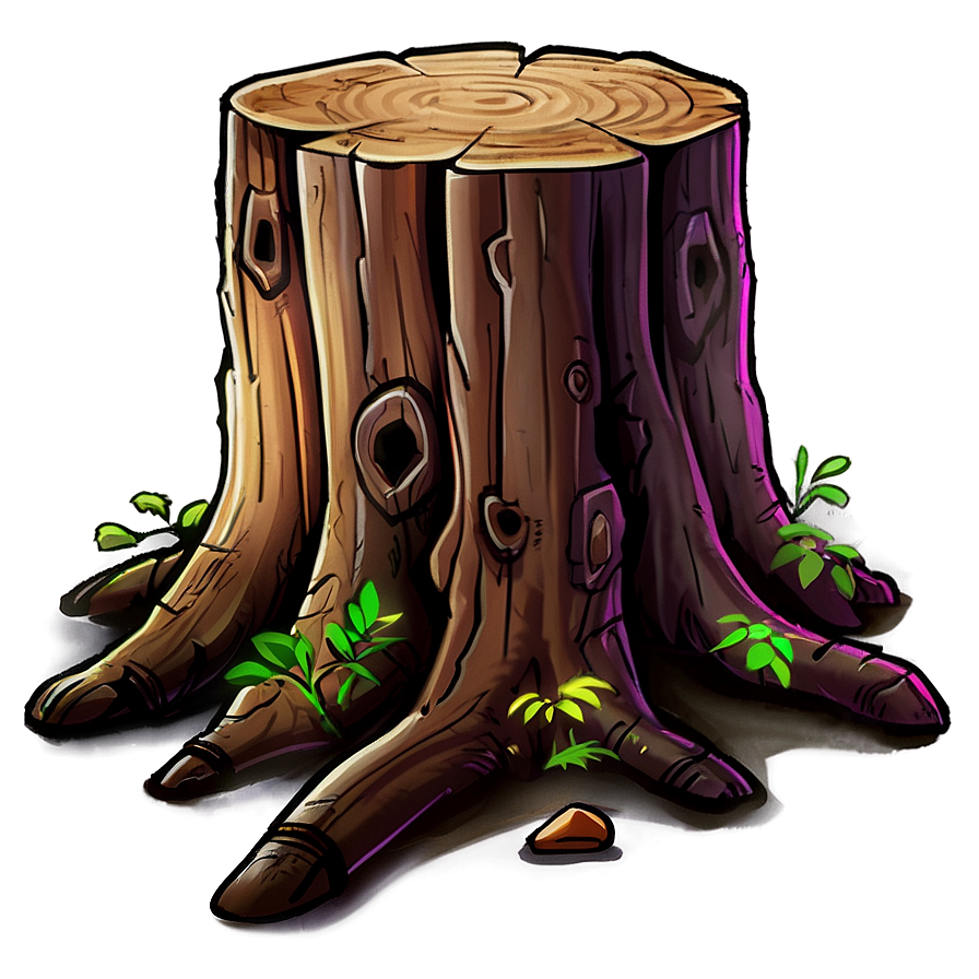 Cartoon Tree Stump Png 06132024