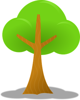 Cartoon_ Tree_ Vector_ Graphic PNG with transparent background