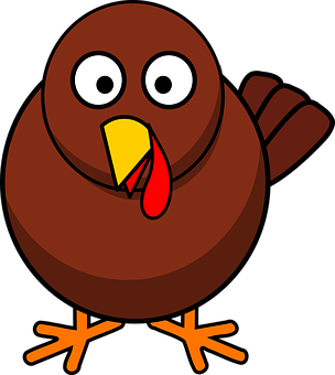 Cartoon Turkey Illustration PNG with transparent background
