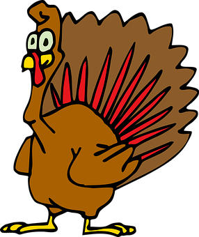 Cartoon Turkey Illustration PNG with transparent background