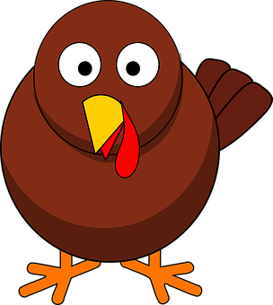 Cartoon Turkey Illustration PNG with transparent background