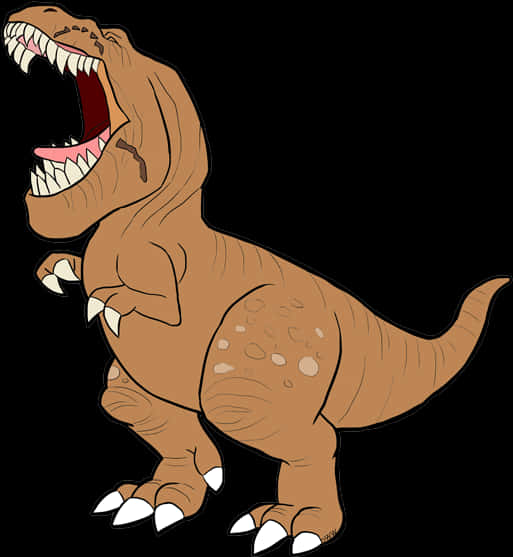 Cartoon_ Tyrannosaurus_ Rex_ Roaring