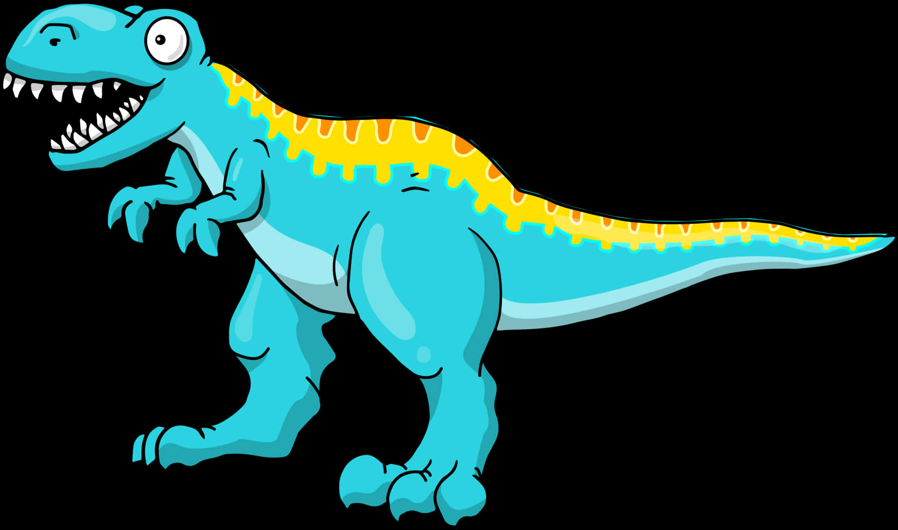 Cartoon Tyrannosaurus Rex Smiling