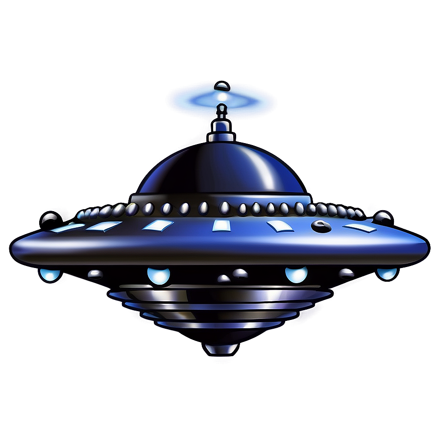 Cartoon UFO PNG 05042024 PNG with transparent background