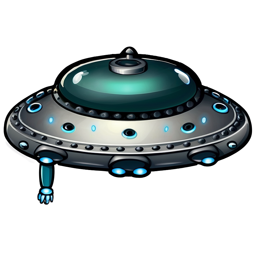 Cartoon UFO PNG 05042024 PNG with transparent background
