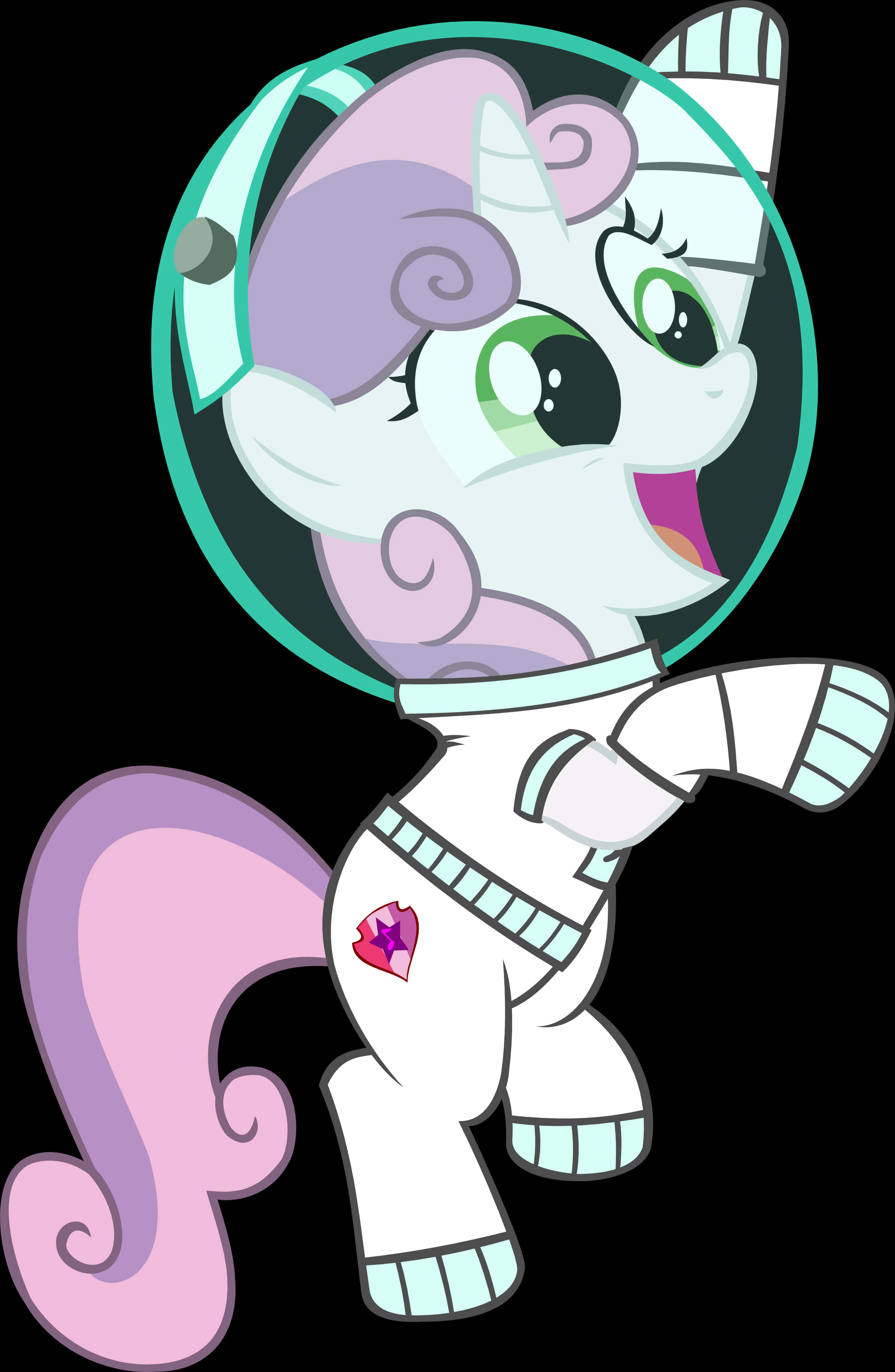 Cartoon Unicorn Astronaut Space Suit