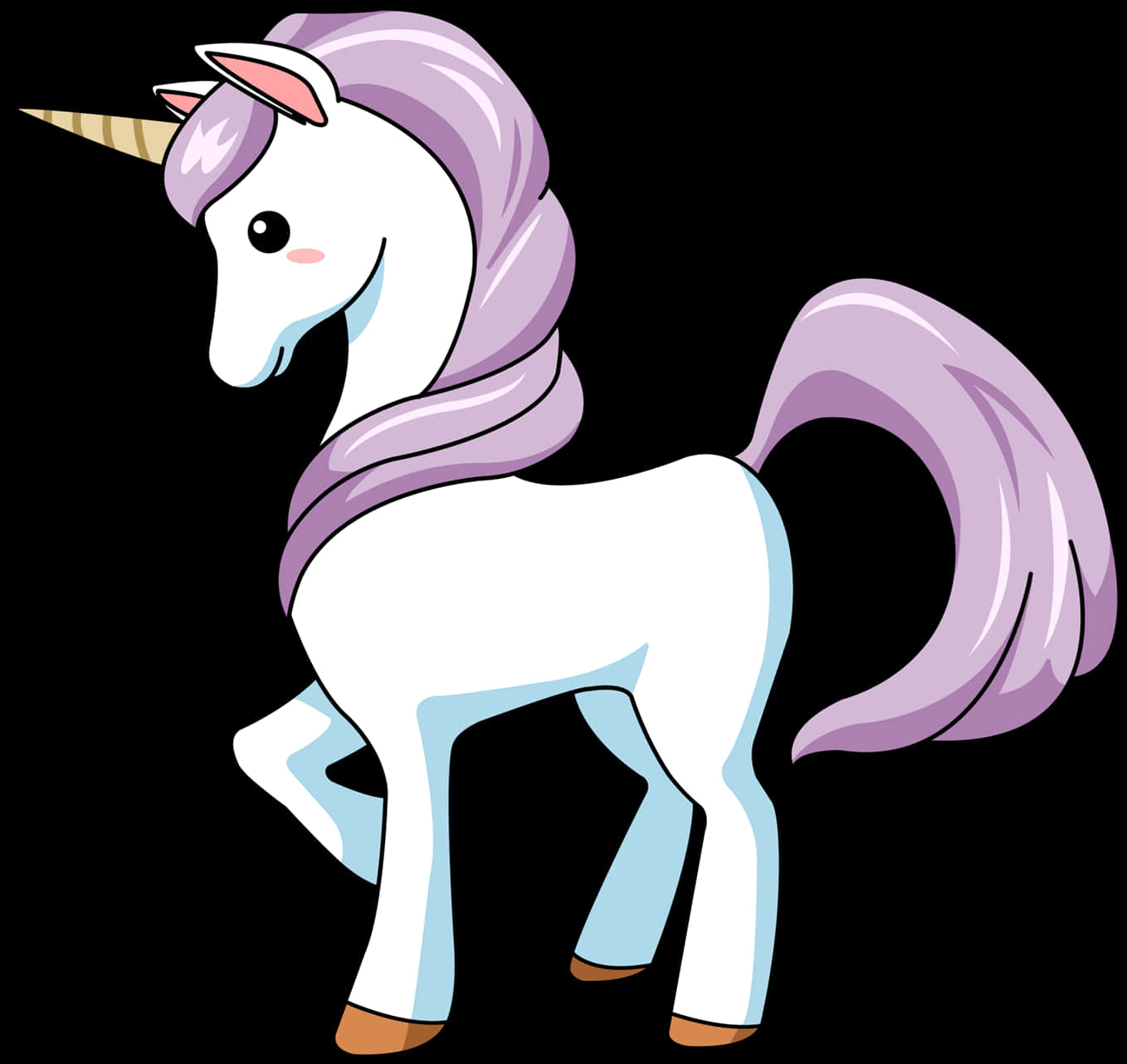 Cartoon Unicorn Vector Illustration