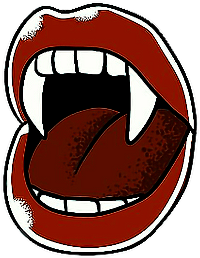 Cartoon Vampire Mouth Open