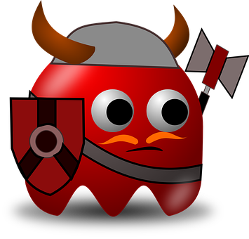 Cartoon Viking Emoji Graphic PNG with transparent background