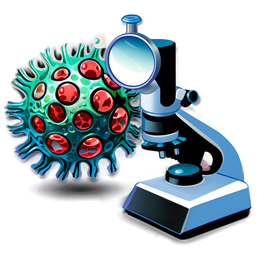 Cartoon Virus In Microscope Png 29