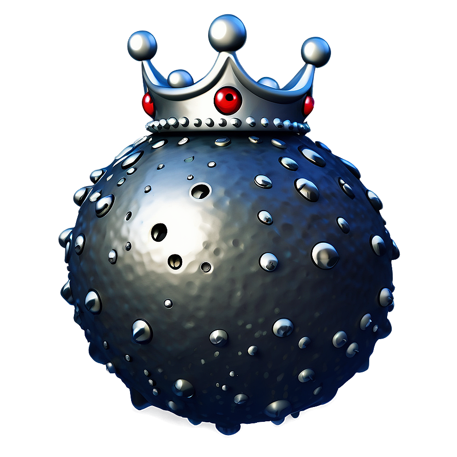 Cartoon Virus With Crown Png Iaq51