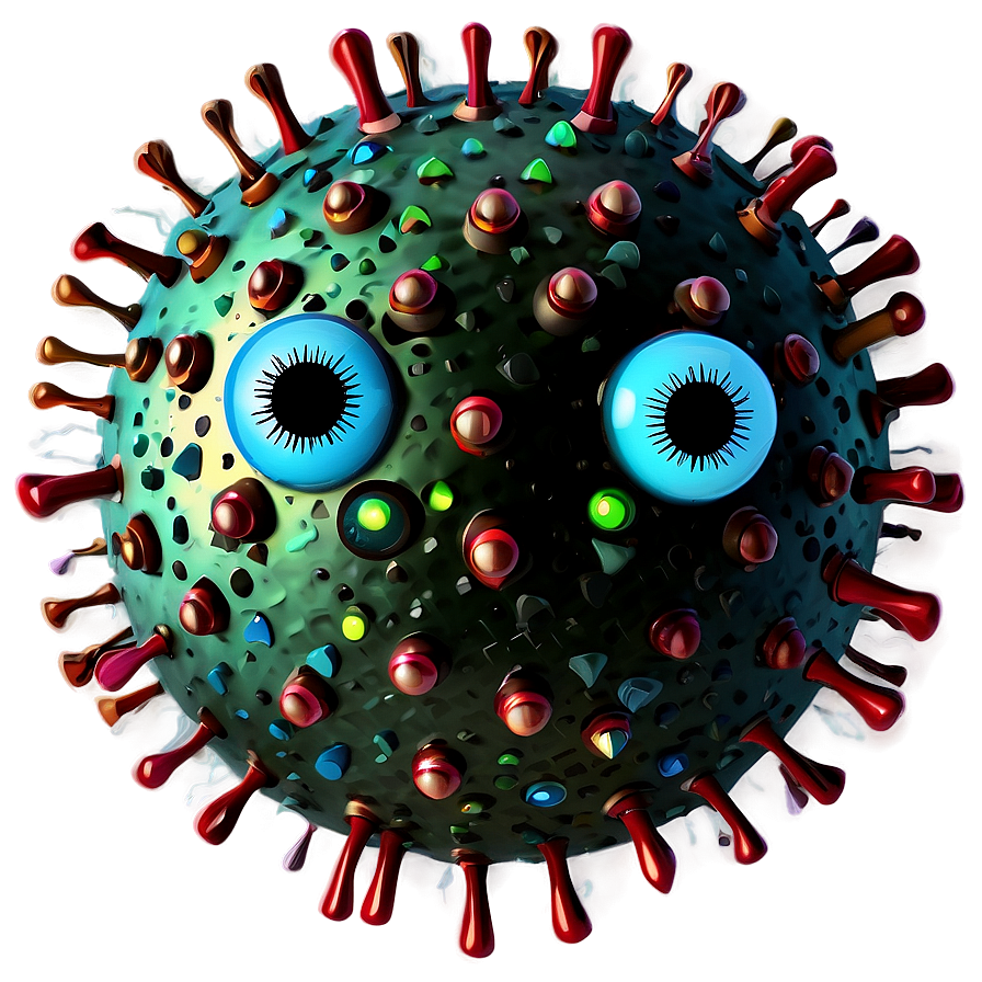 Cartoon Virus With Face Png 20