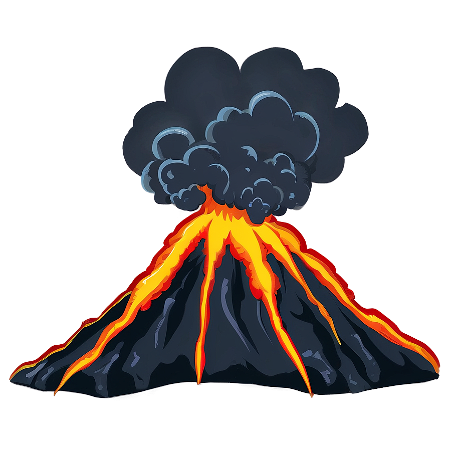 Cartoon Volcano Eruption Png 05232024